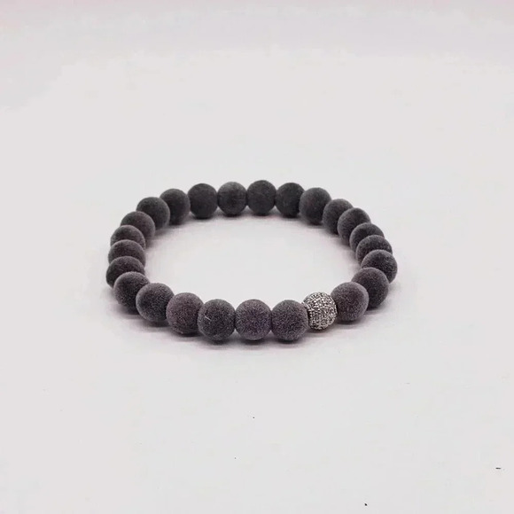 Handcrafted Velvet Bead Bracelet - Picture 2 of 2